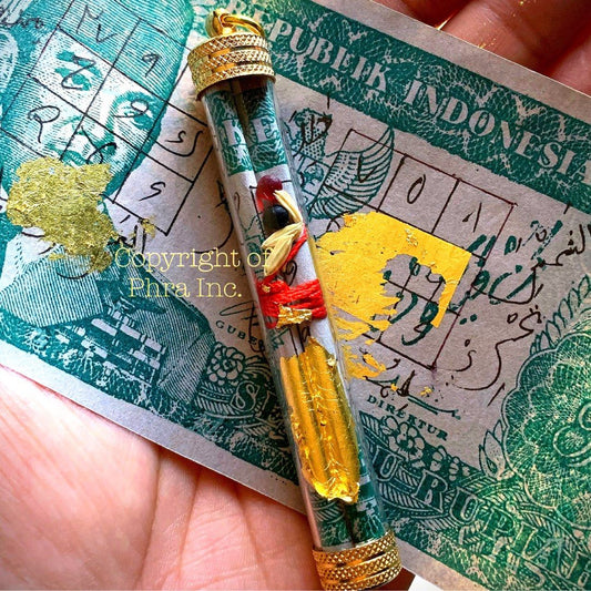 51. Ultimate Money Luck Wealth Attraction Takrut 2 in 1 Combo Centipede Pearl + Ibu Duit “Mother of Money” Wealth Holy Note