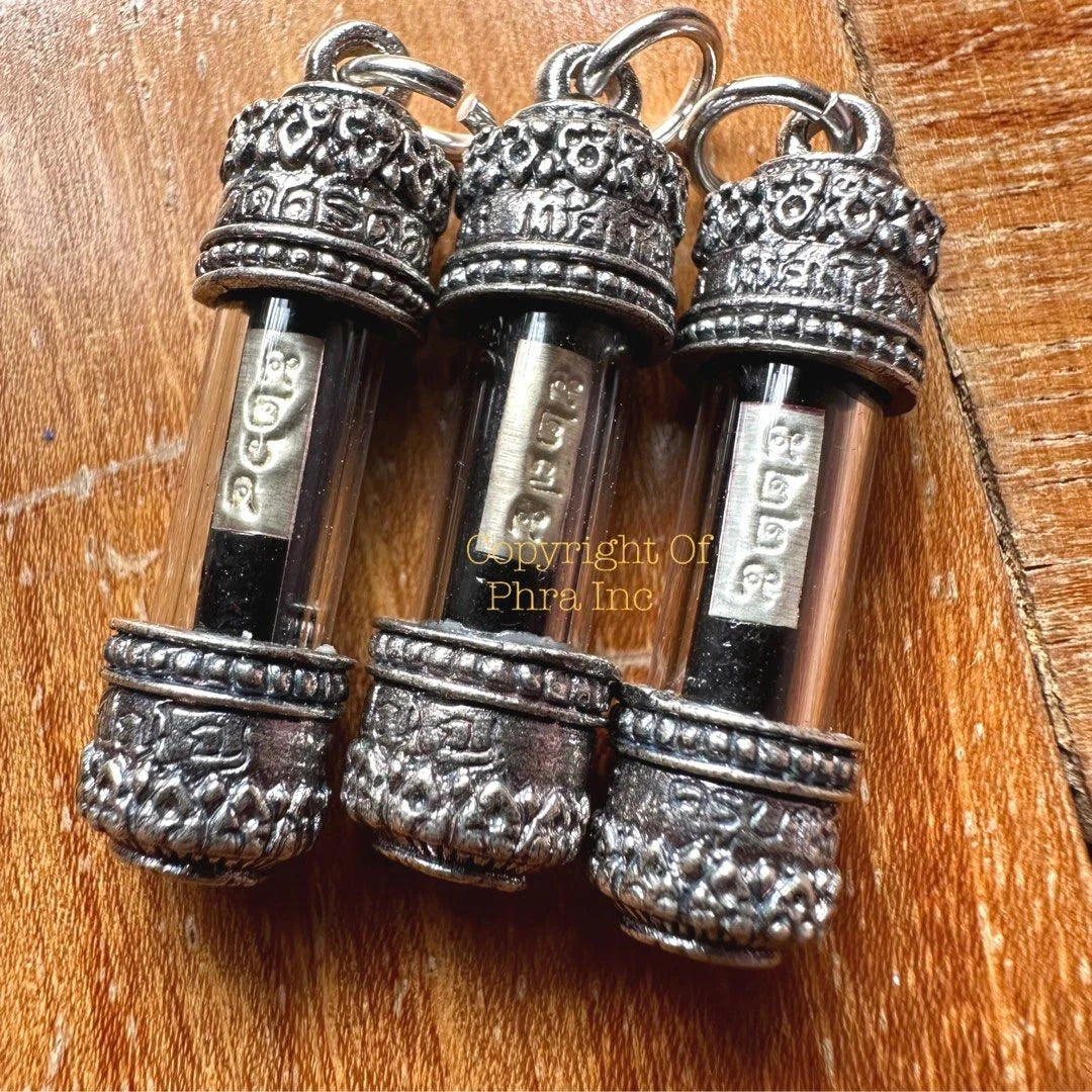 Most Powerful Danger Protection Amulet in Thailand - Takrut KASATORN Kruba Noi - Bullet, Weapon, Physical Harm Protection Thai Takrut Wood