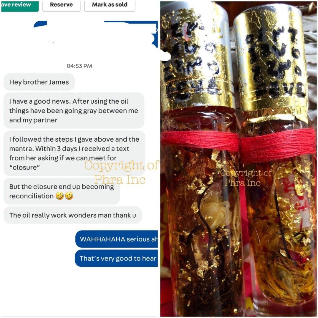 Close up of the wealth attraction oil label