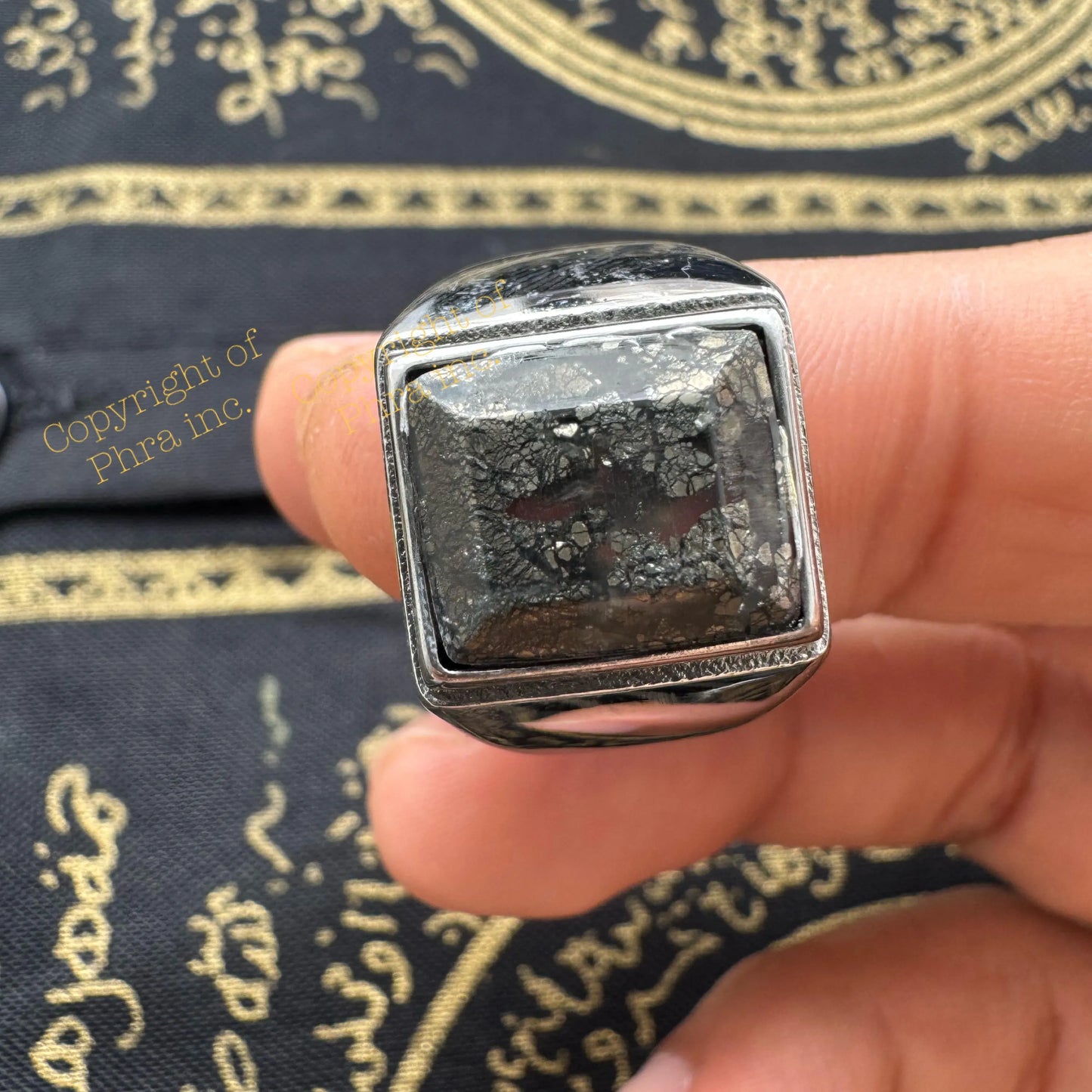 Powerful Lightning Stone Ring - Batu Petir for Protection, Strong Spiritual Energy, Internal Healing, Psychic Development