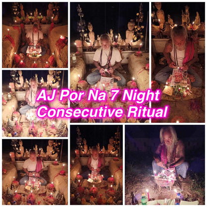 Spiritual items prepared for the Extreme Love Ritual ceremony