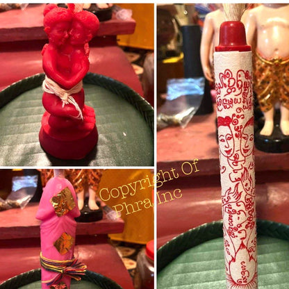 3-in-1 love candles spell set by AJ James, Thai love spell candles