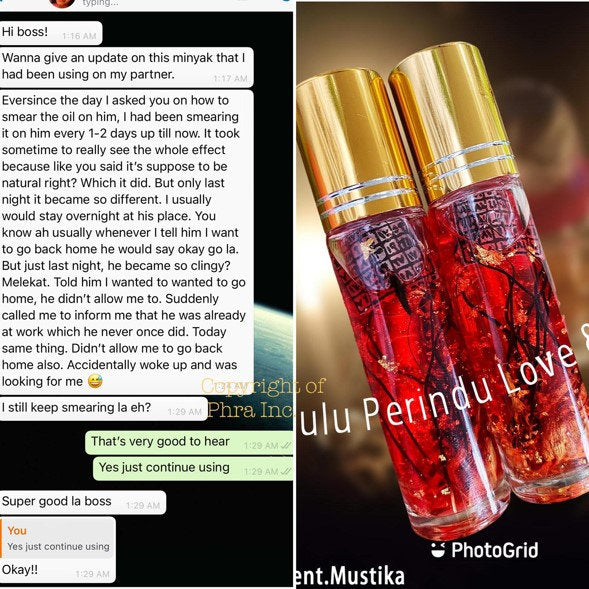 MASTER BATCH Love Attraction Maharaj Double Power Minyak Bulu Perindu Magic Love Root Charm Seduction Obsessed Love Oil Spell Witch Amulet