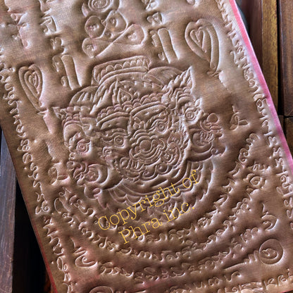 Saath Mahabali Veer Asura yantra takrut, close up