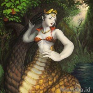 Nini Kantil carved wooden mermaid charm, close up