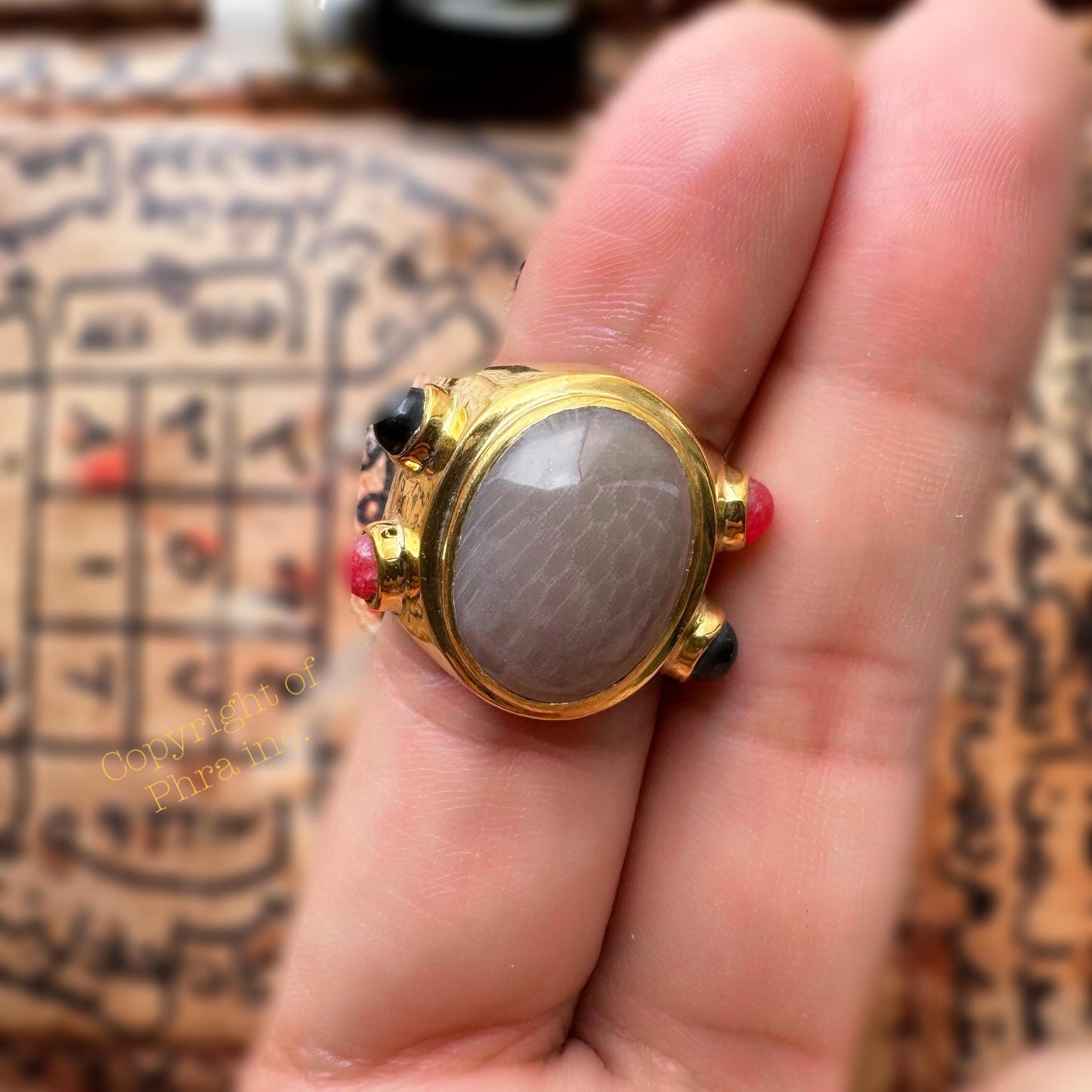 Nagamani Cobra Pearl Ring | King Cobra Wealth Amulet, Adjustable Silver Pendant