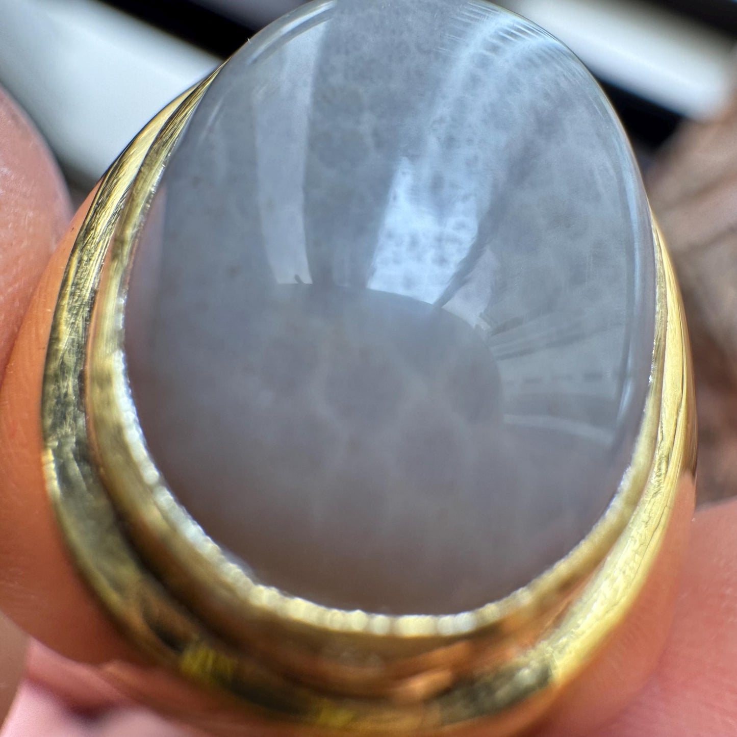 Rare Nagamani White Cobra Pearl Ring mystic Jewelry Gold Plated on Real Silver Mustika Pearl : Wealth Attraction, Gambling, Protection
