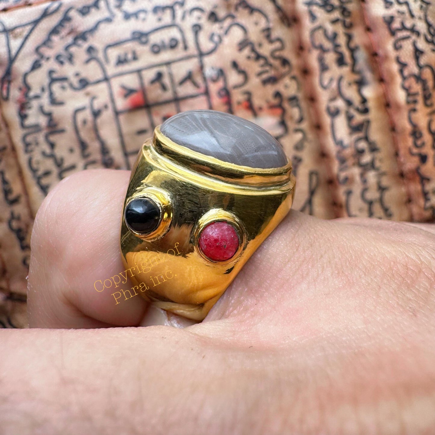 Nagamani Cobra Pearl Ring | King Cobra Wealth Amulet, Adjustable Silver Pendant