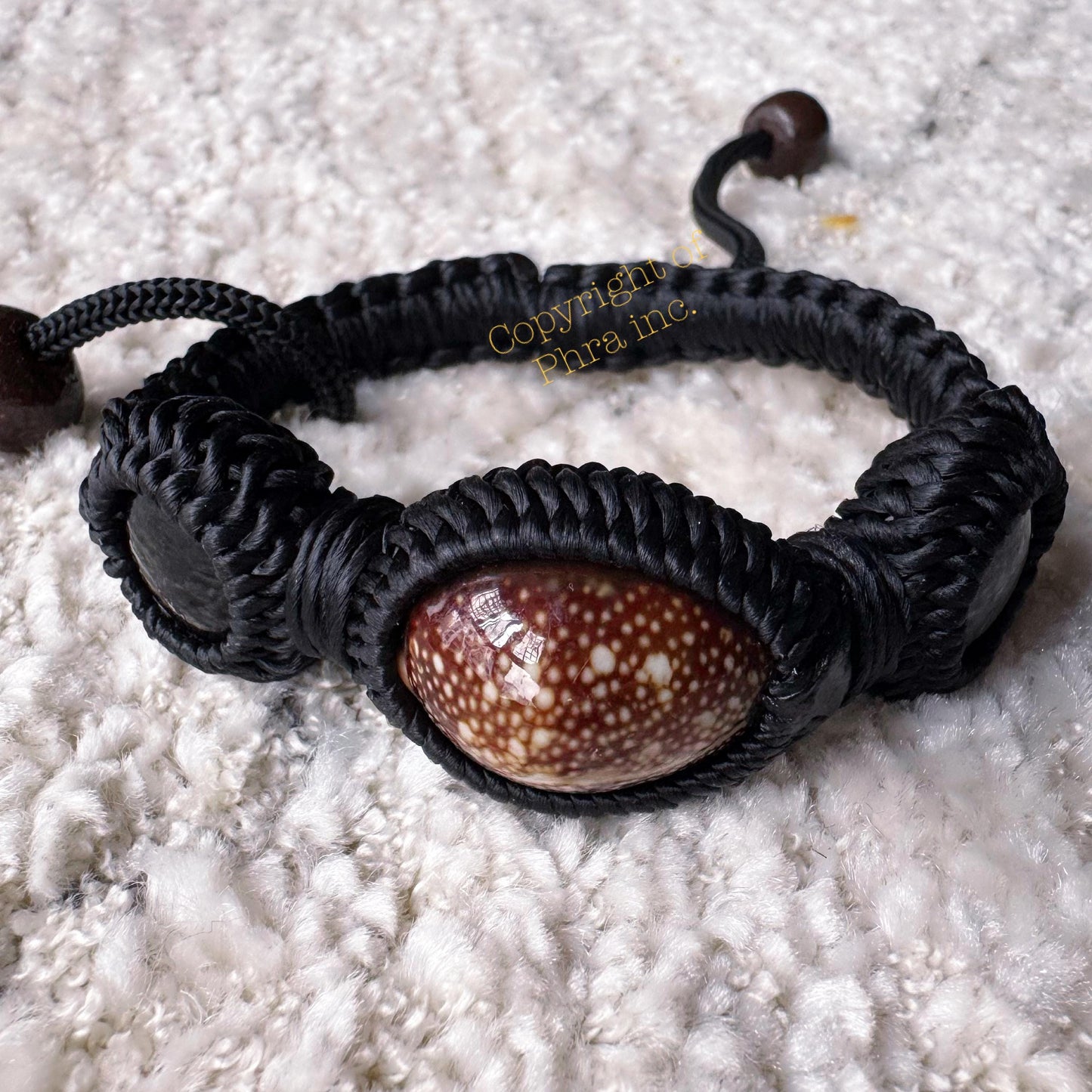 Healing & Protection Biage Shell and Leklai Tarad Protective Bracelet, Energy Healing, Good Luck Charm