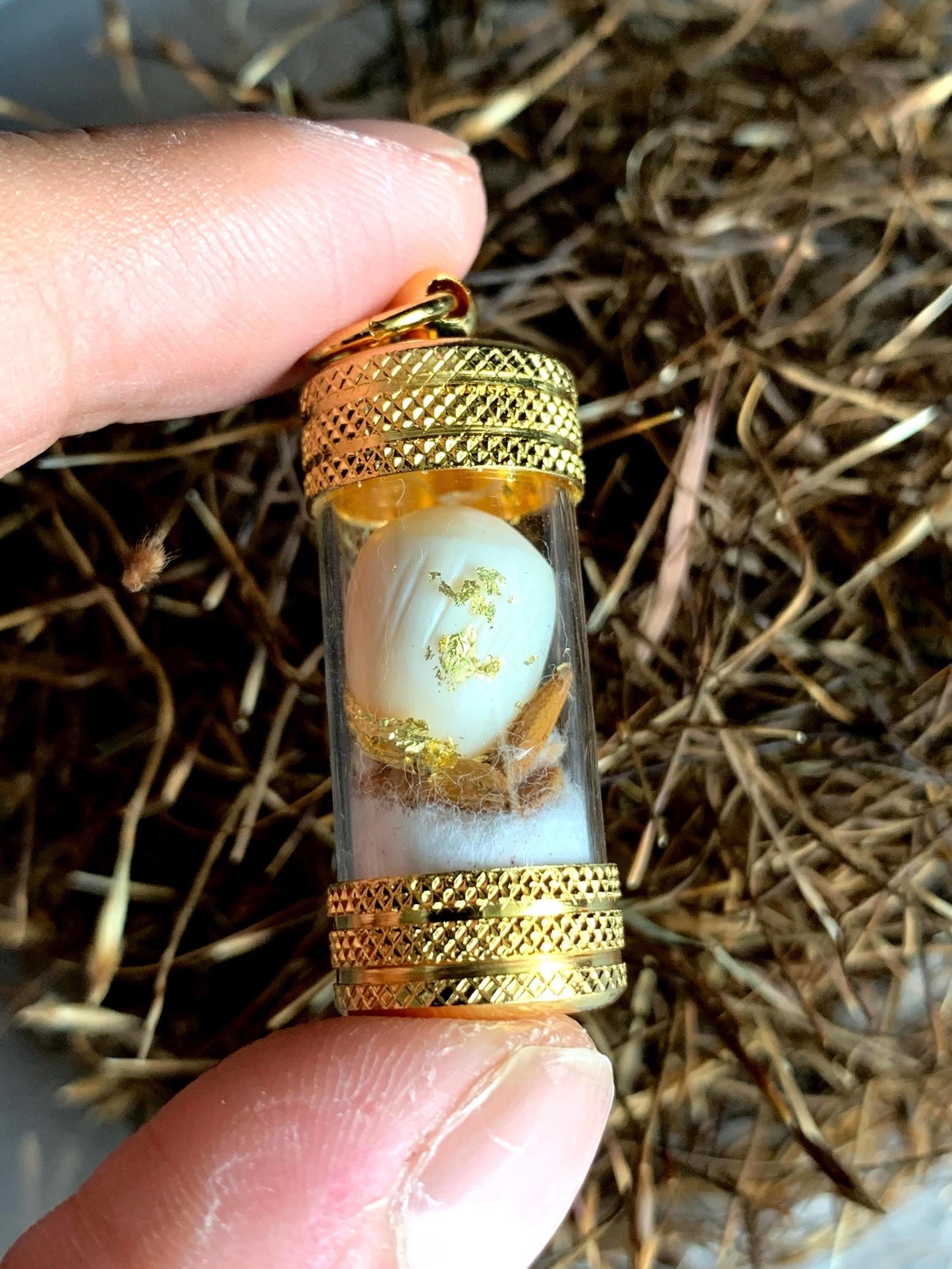 Rare Powerful Coconut Mustika Pearl Shripala Morthi Coconut Mustika Gemstone for Immense Luck, Wealth Attraction, Amulet Pendant