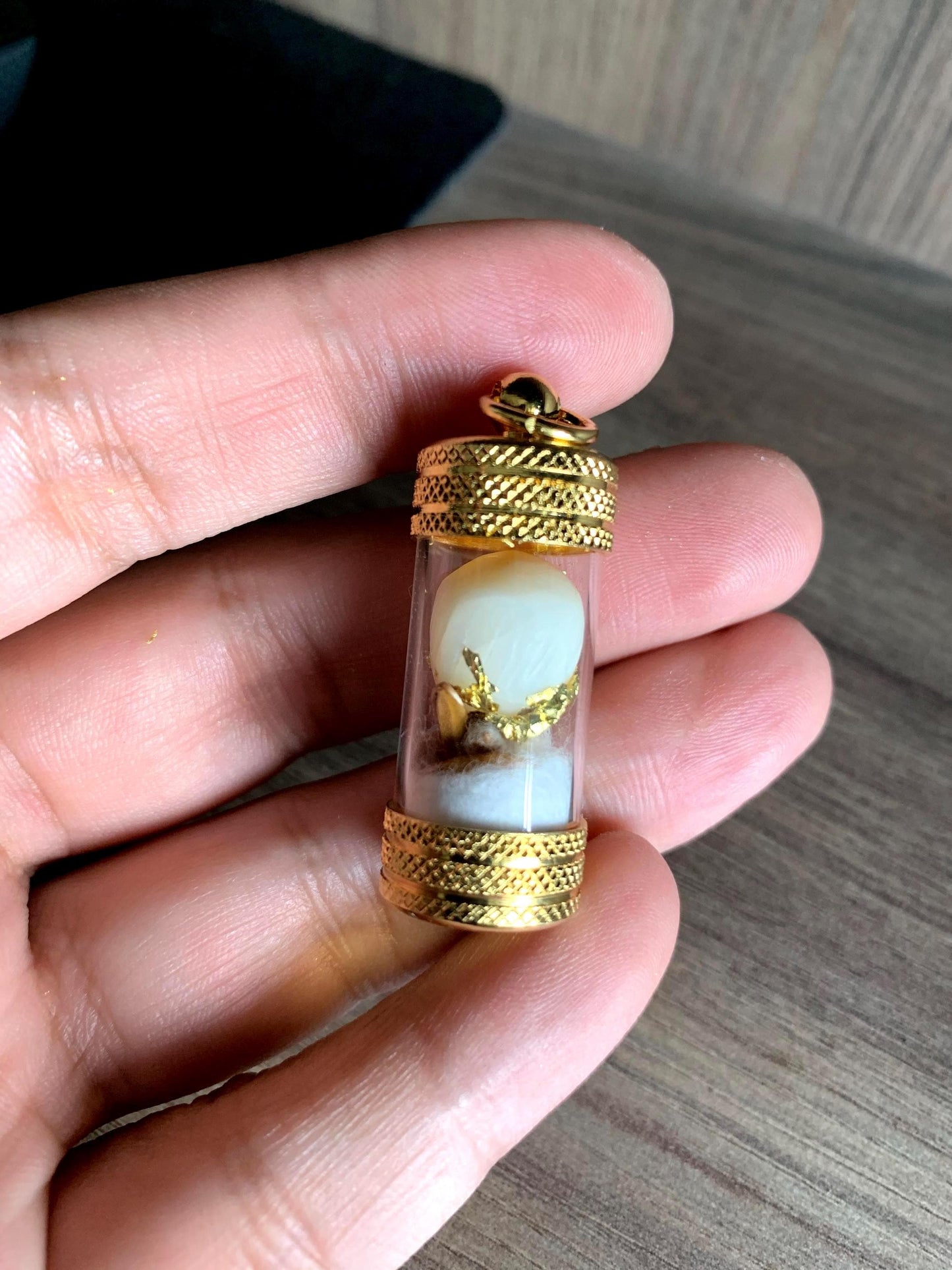 Rare Powerful Coconut Mustika Pearl Shripala Morthi Coconut Mustika Gemstone for Immense Luck, Wealth Attraction, Amulet Pendant