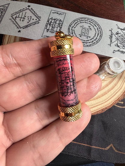 Close-up of the Rod of Moses Arabic protective talisman