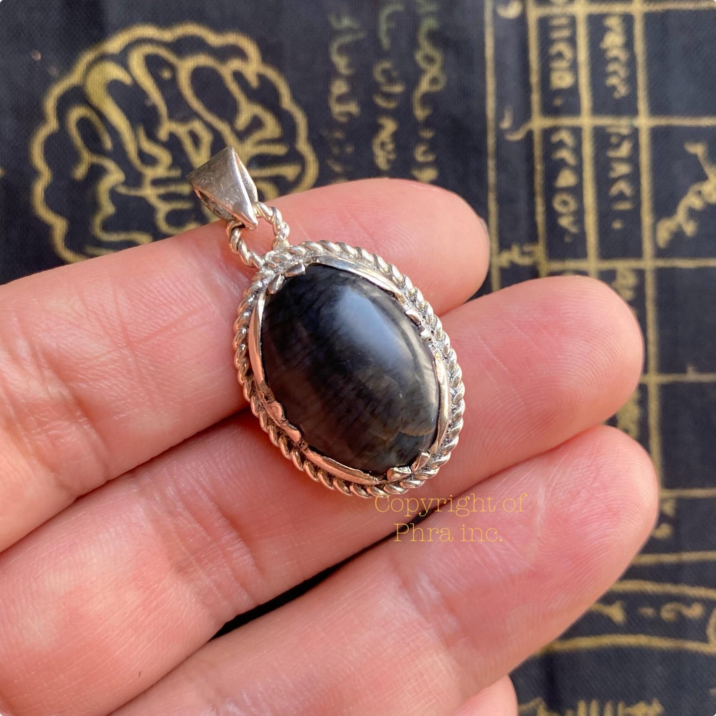 Nagamani Black Cobra Pearl Real Silver Pendant with King Centipede Pearl for Wealth, Protection, Authority, Success - No Khodam Jinn Amulet