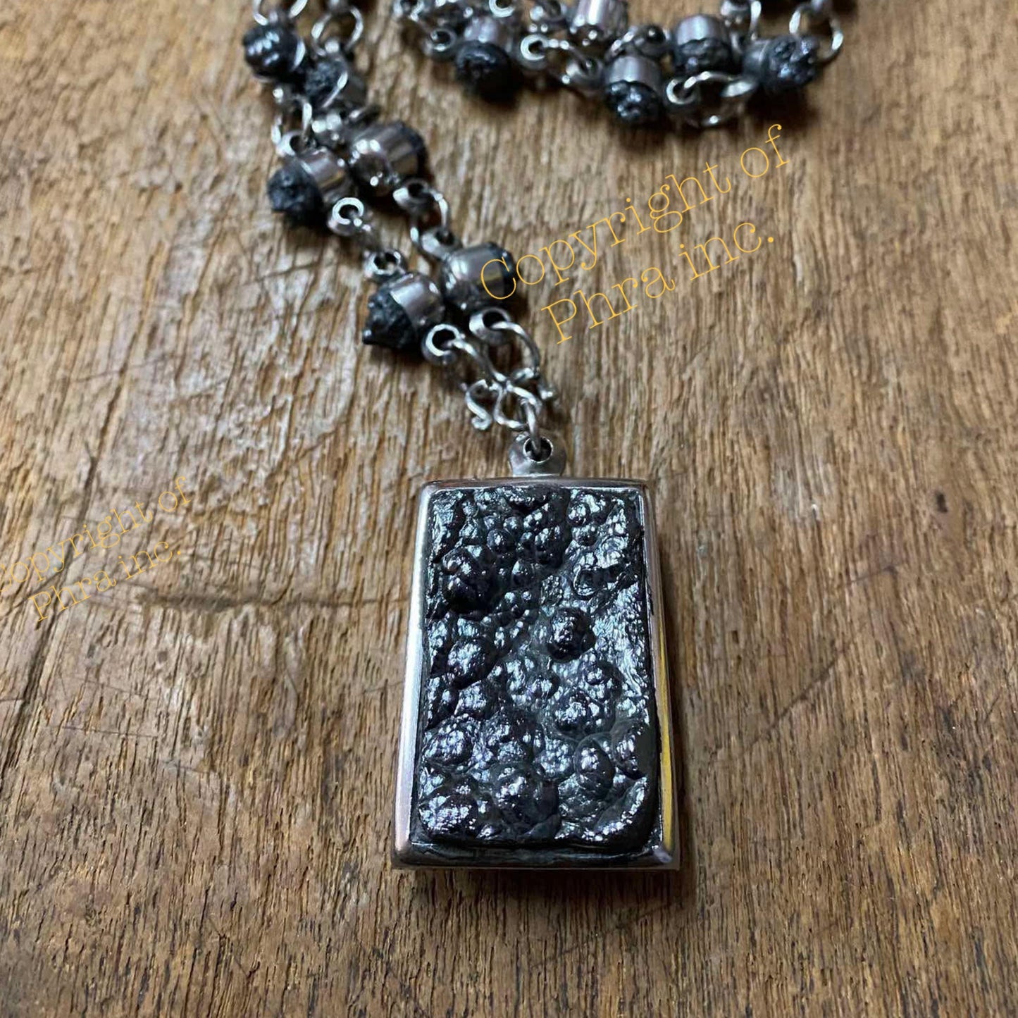 Powerful Divine Protection Healing Energy, Positive Aura, Black Magic & Spiritual Blocker Stone - LEKLAI TARAD Pendant Necklace Combo Unisex