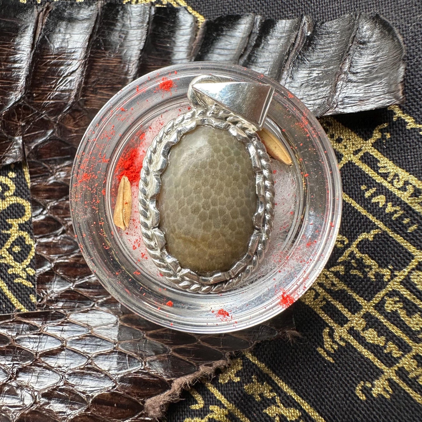 Nagamani Cobra Pearl Silver Pendant – Thai Amulet Charm
