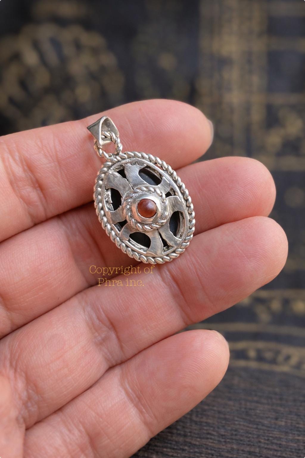 Authentic Nagamani Cobra Pearl Pendant – King Centipede, Silver, Wealth & Luck Charm
