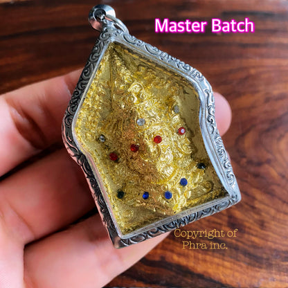 Tantric spiritual charm pendant shown with cord