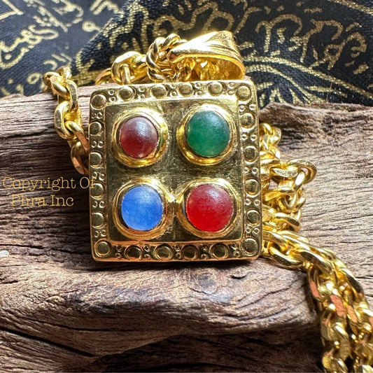 4x King Centipede Pearl silver gold plated pendant, front view