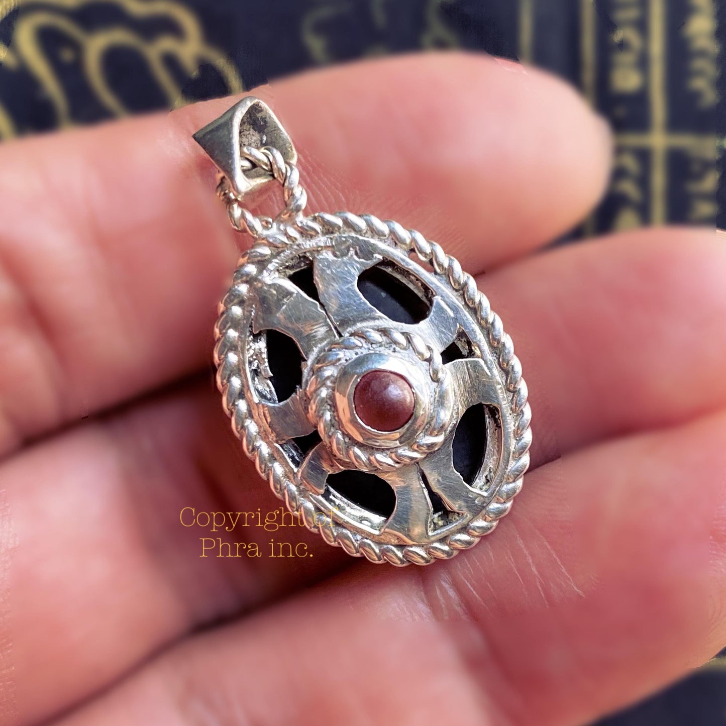 Nagamani Black Cobra Pearl Real Silver Pendant with King Centipede Pearl for Wealth, Protection, Authority, Success - No Khodam Jinn Amulet