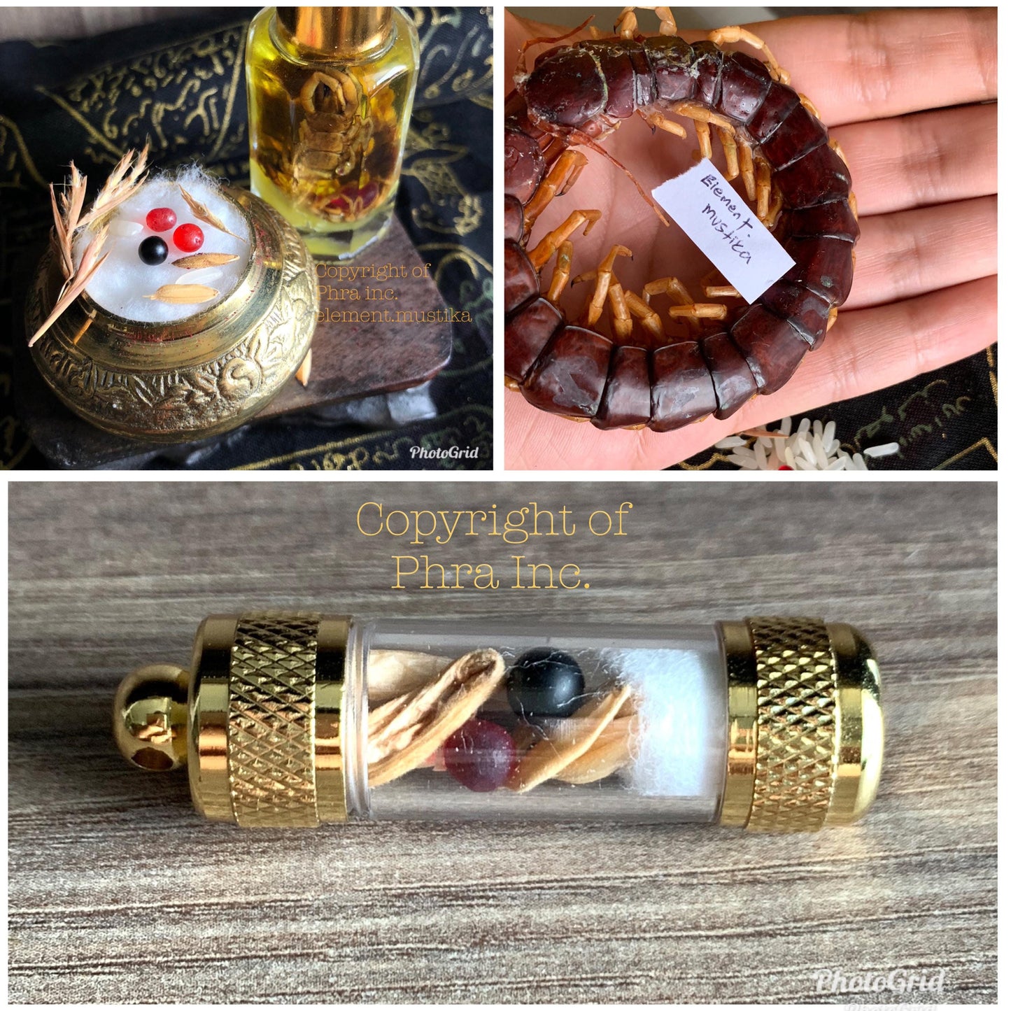 Powerful Wealth Fetching Centipede Pearl Amulet Charm, Wealth Luck Attraction Khodam Pendant