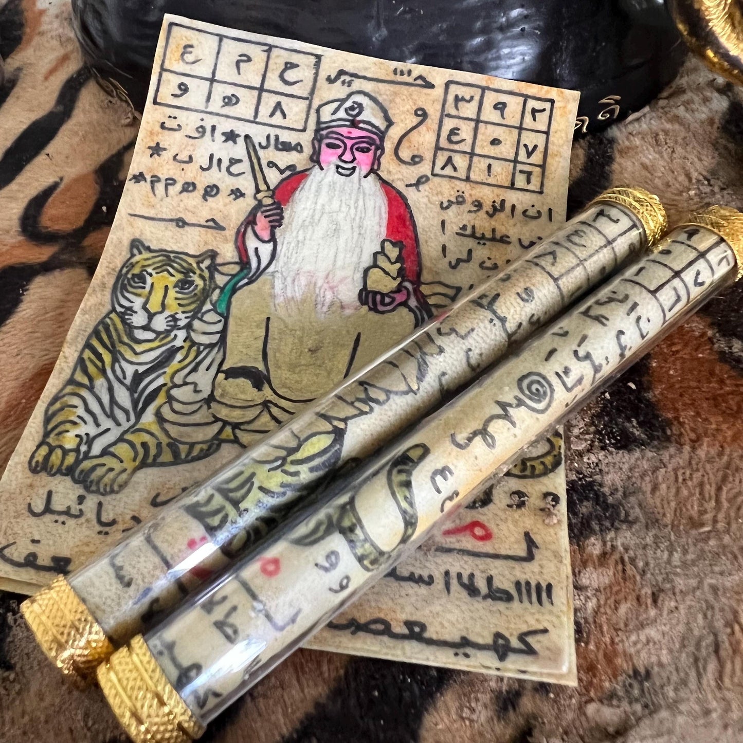 Tiger Guardian Earth Spirit Datuk Panglima Harimau Amulet, Wealth Protection Talisman, Spiritual Charm