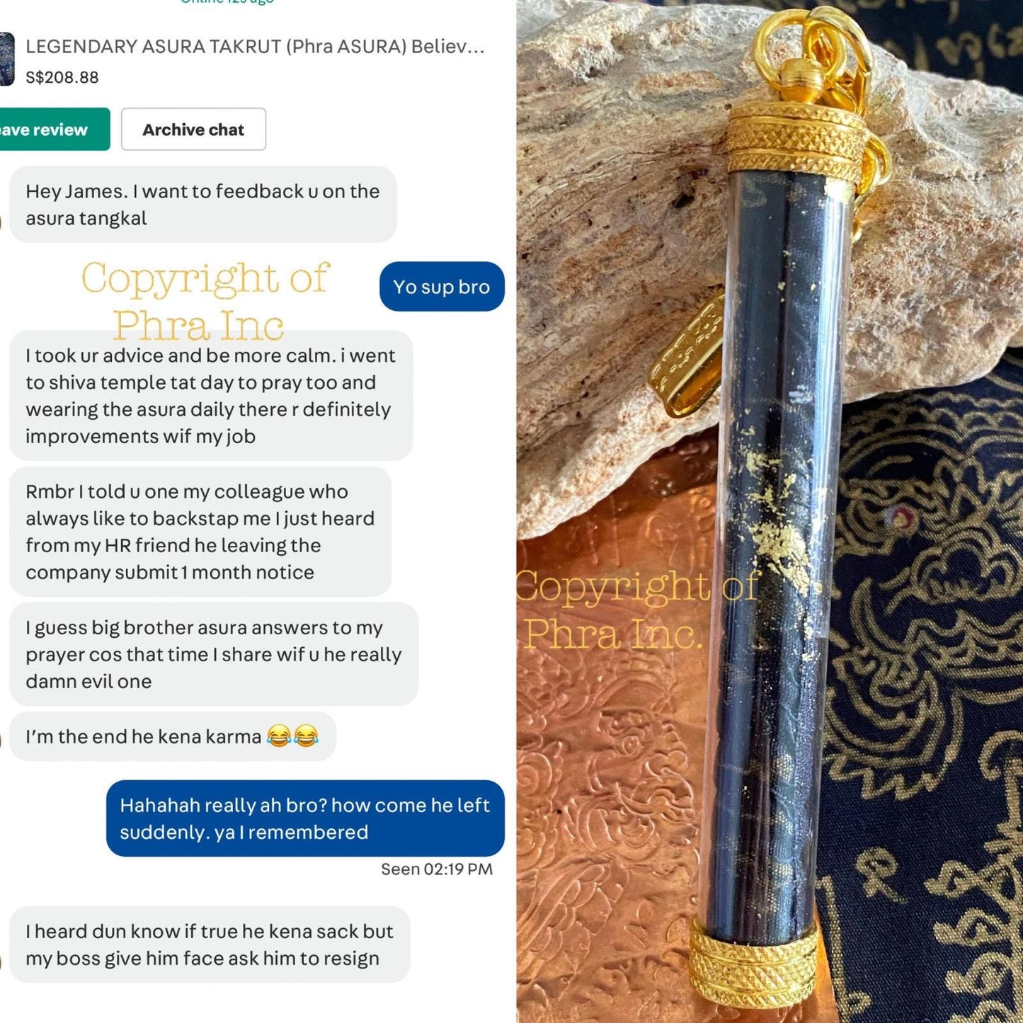 7 Asura Takrut Amulet – Wealth, Wish Fulfillment & Divine Protection Spiritual Talisman