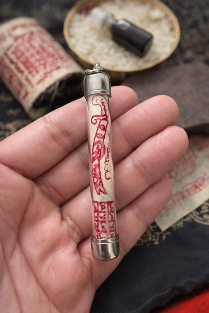 Detail of the talisman's carved markings