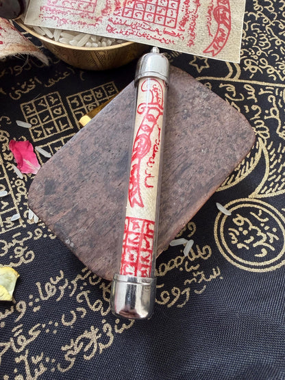 Jackal skin talisman amulet packaging and contents