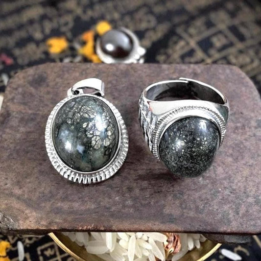 Powerful Lightning Stone (Batu Petir) - Protection, Strong Spiritual Energy, Internal Healing, Psychic Development - Spiritual Pendant/Ring