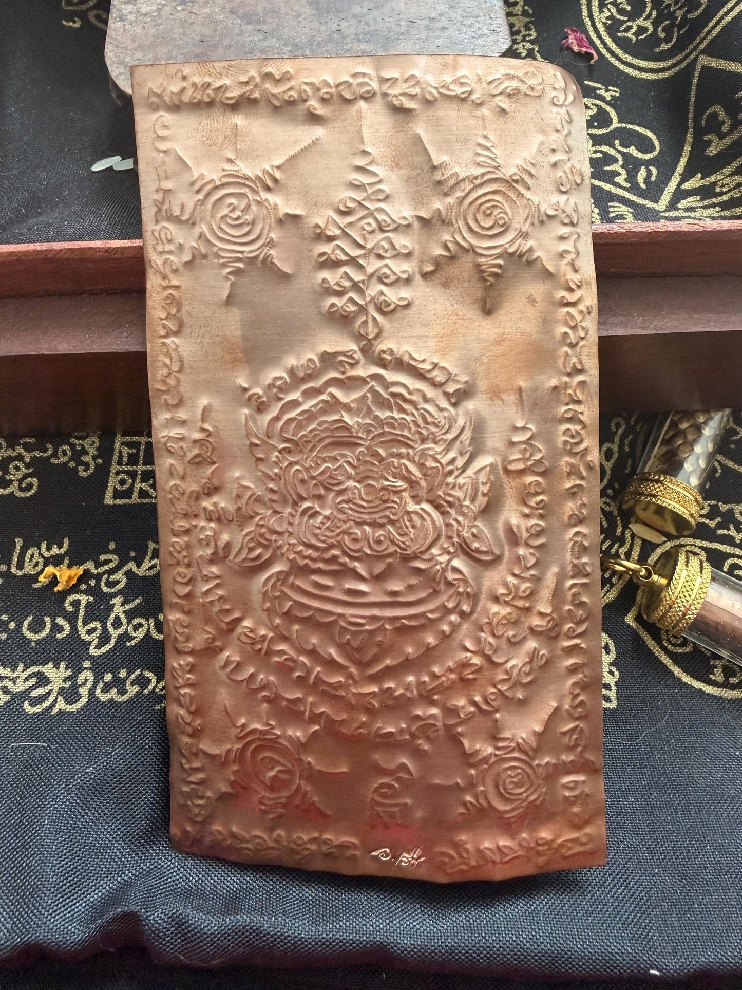 Extreme Black Magic Protection Kala Bhairav (Phra Pirab) Takrut Amulet, Hand-Drawn Protection Taweez Aghori Tantra, Shiva Aghori Magic