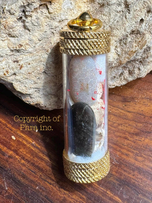 Authentic Nagamani Cobra Pearl Amulet, Yin Yang Energy, Wealth, Luck, Gambling Protection