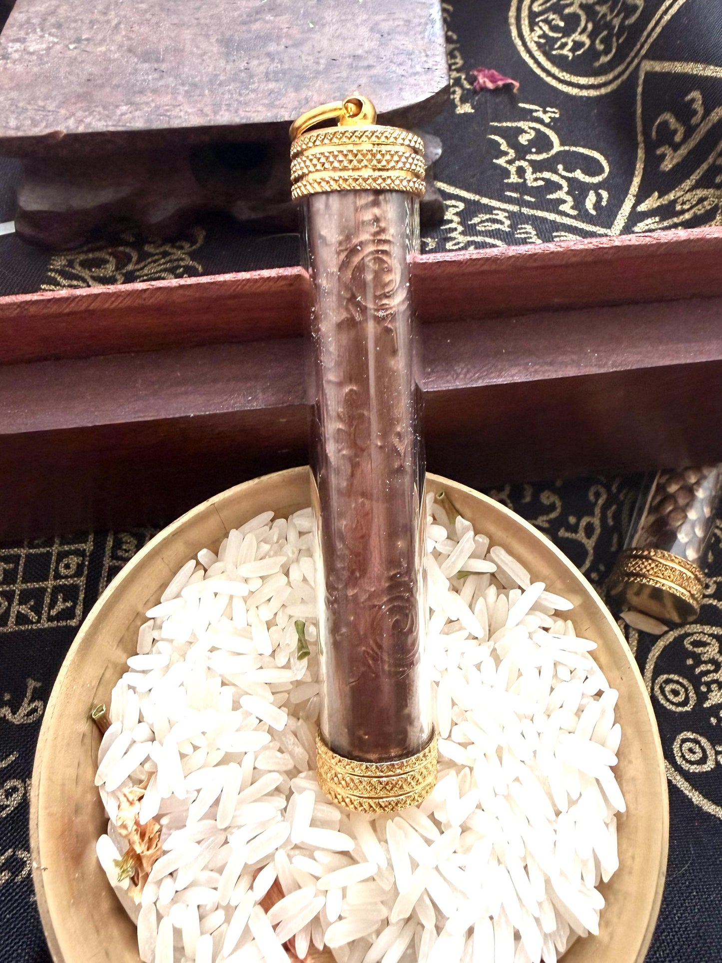 Extreme Black Magic Protection Kala Bhairav (Phra Pirab) Takrut Amulet, Hand-Drawn Protection Taweez Aghori Tantra, Shiva Aghori Magic
