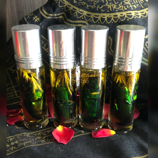 Samberlilin magnetism and love boosting oil bottle, front view