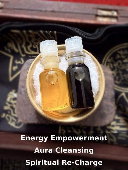 Jawara Shakti empowerment oil pair, front view