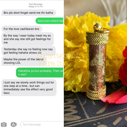 Vashikaran takrut ritual preparation, alternate view
