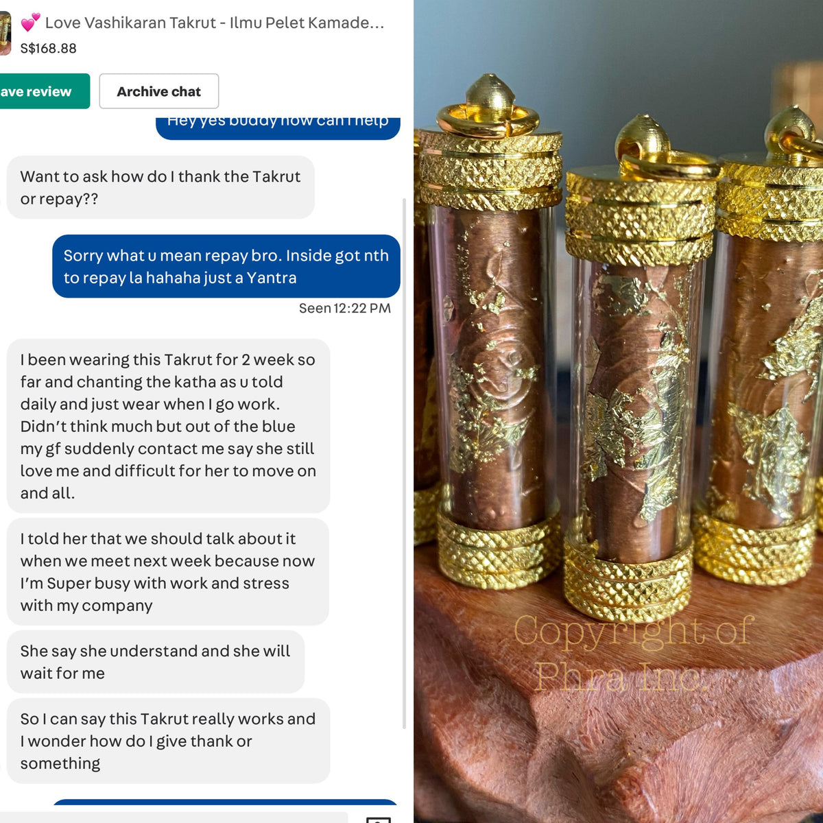 Vashikaran takrut blessing ceremony
