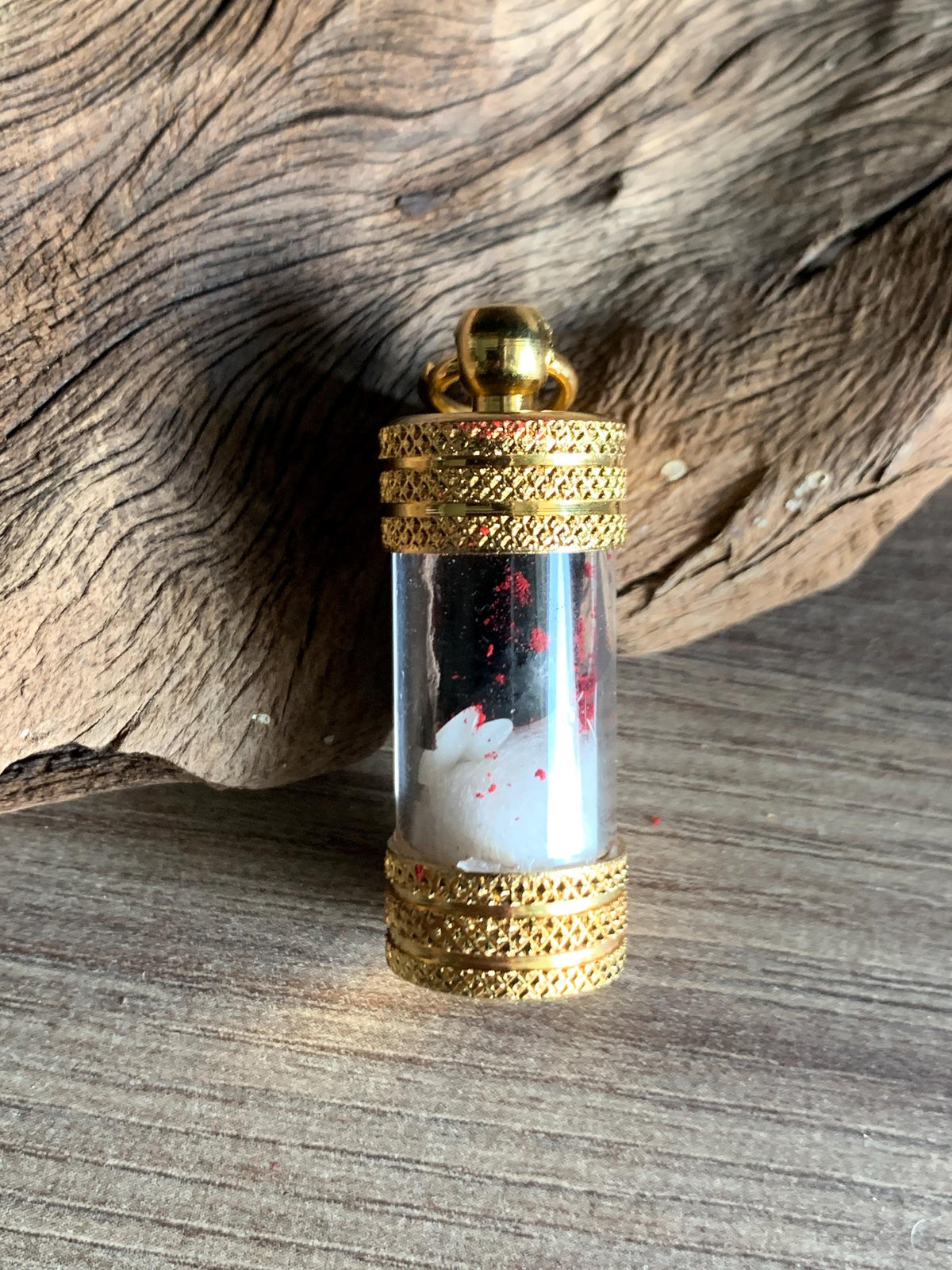 Black Nagamani takrut amulet, alternate angle