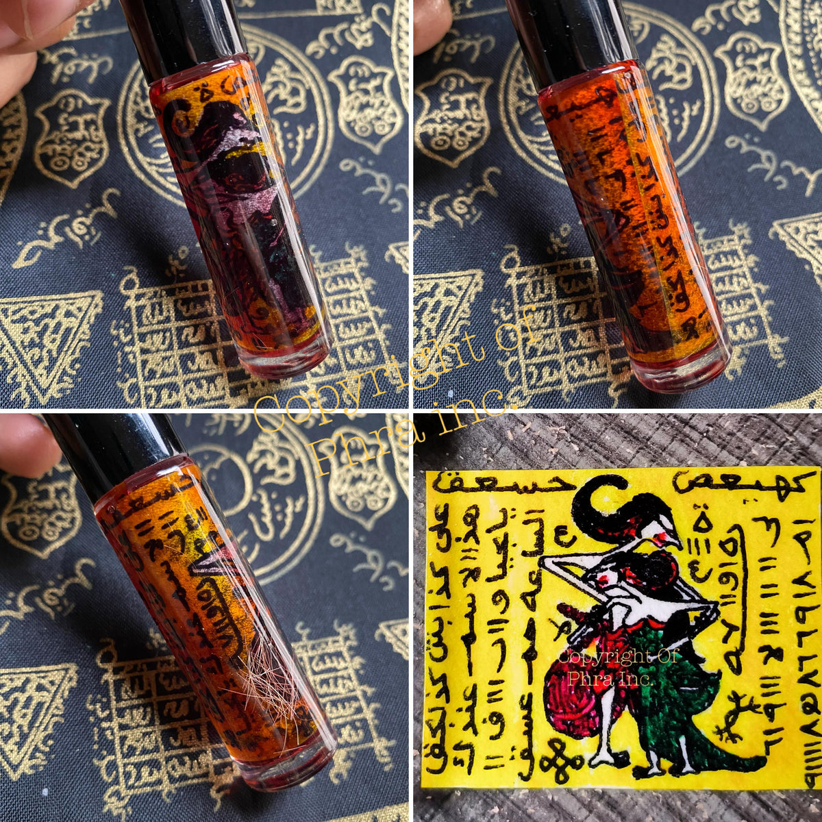 Arjuna oil bottle detail showing the label