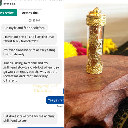 Vashikaran takrut, detail of the casing