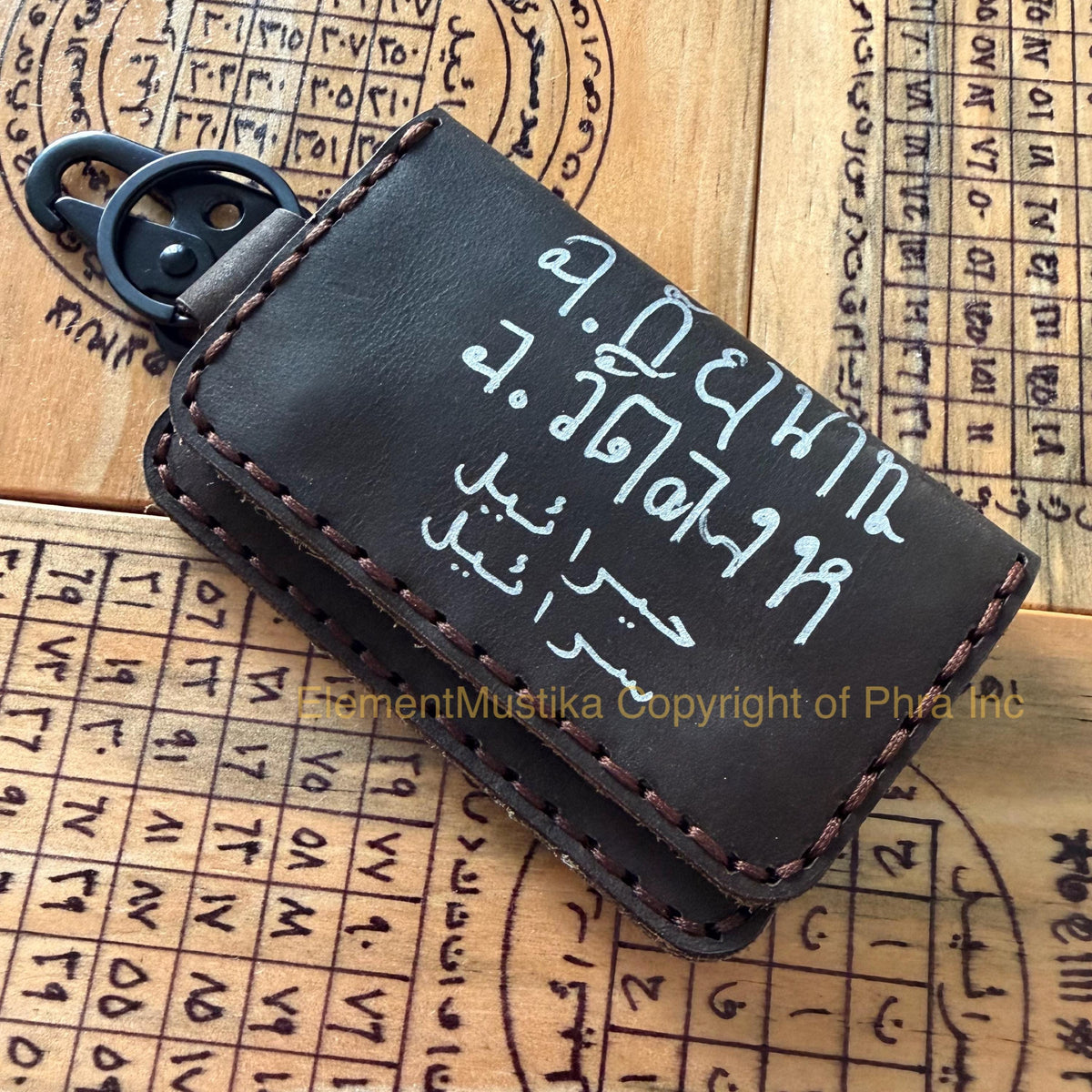 Wealth talisman inserts for the wallet pouch, detail