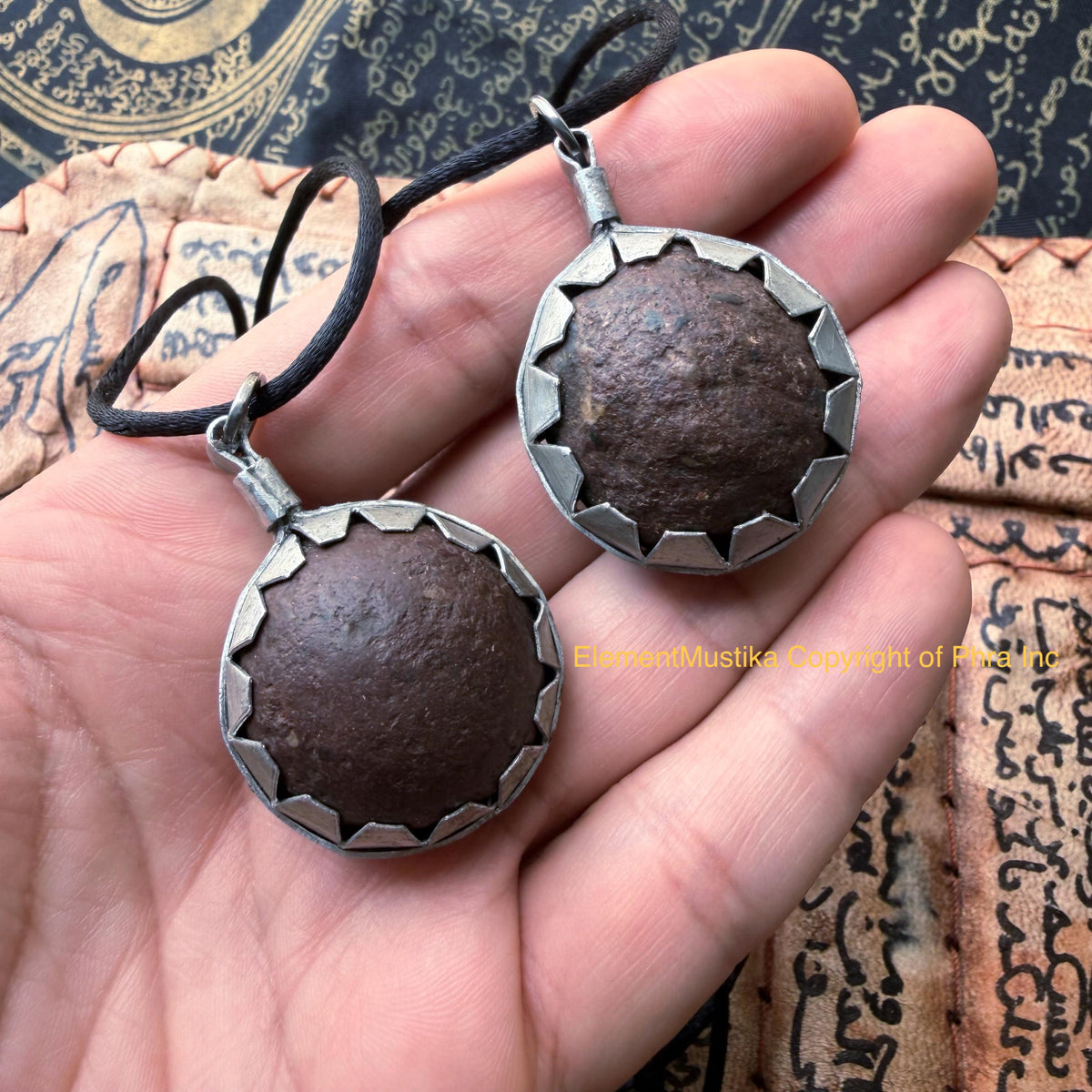 Munta Besi Hebhab stone pendant on adjustable cord